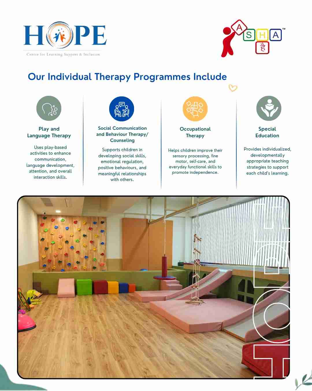 Occupational Therapy for Children in Noida and integrated therapy programmes at HOPE